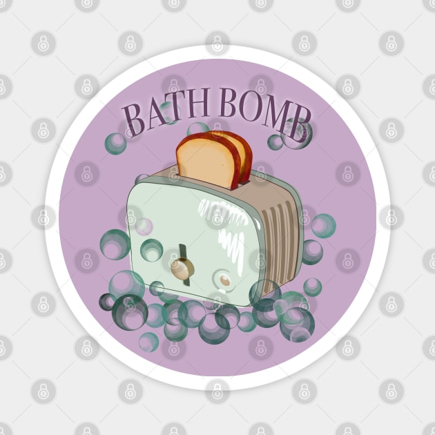 Retro inscription "Bath bomb" Magnet by shikita_a